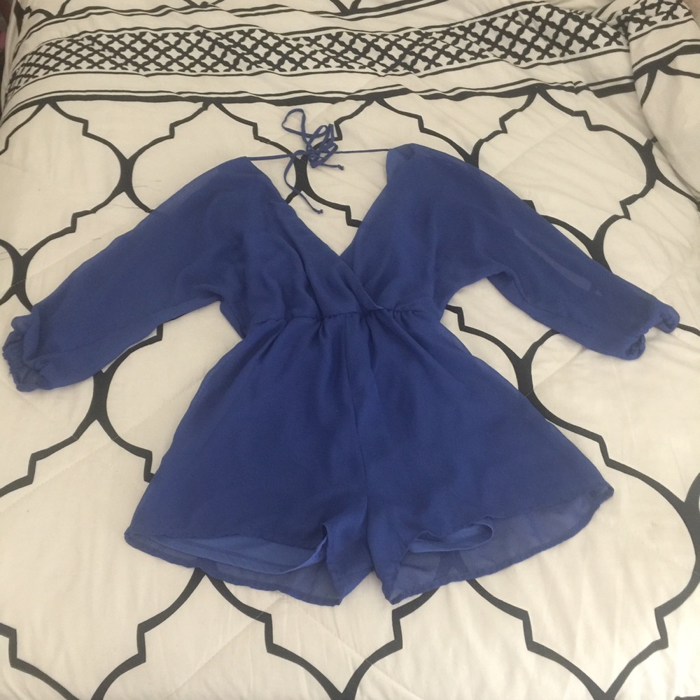 Adorable Blue Long-Sleeved Romper